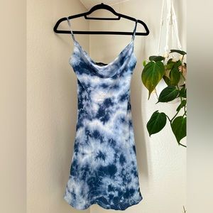 Réalisation Par Blue Tie Dye Mini Dress The Montague XS